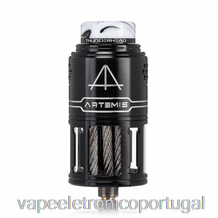 Vape Eletrônico Thunderhead Criações Artemis V2 Top Coiler 25mm Rdta Preto E Prata